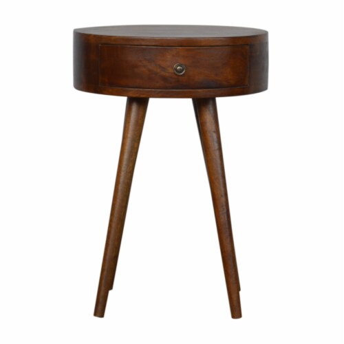 Artisan Furniture Solid Wood Nordic Chestnut Circular Nightsand, 1 Unit Harris Teeter