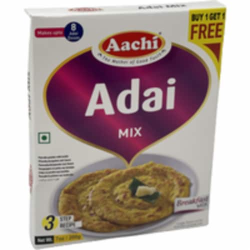 Aachi Adai Mix Powder - 200 Gm (7 Oz) [Buy 1 Get 1 Free] Perspective: front