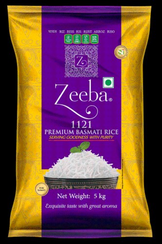 Zeeba Premium Basmati Rice Perspective: front