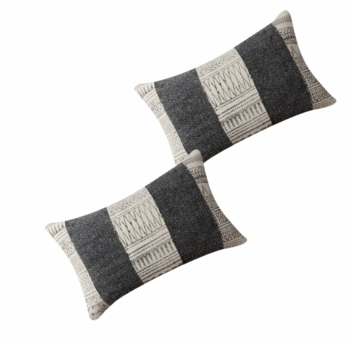 12 x 20 Rectangular Soft Cotton Dhurrie Accent Lumbar Throw Pillow, Kilim  Pattern, Set of 2,, 1 unit - Kroger