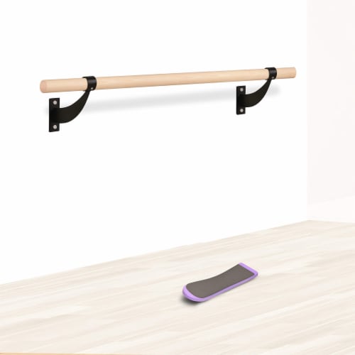 MALOOW Portable Pilates Bar w/ Adjustable Resistance Bands & Travel Bag,  Purple, 1 Piece - Metro Market