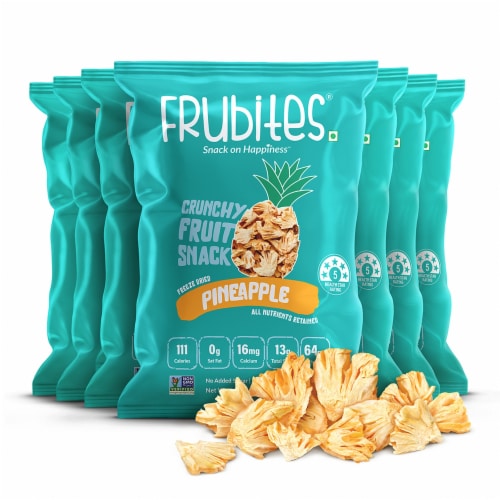 Crunchy Fruit Snacks - Freeze-Dried Pineapple, Perfect For School Lunches, No Sugar Added Perspective: front