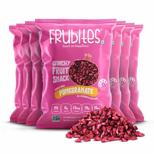 Crunchy Fruit Snacks - Freeze-Dried Pomegranate, Perfect For School Lunches, No Sugar Added Perspective: front
