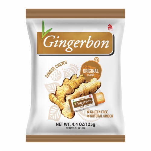 Gingerbon Original Flavor Ginger Chews Perspective: front