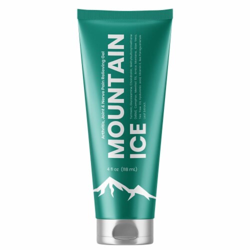 Mountain Ice Arthritis, Joint & Nerve Pain Relief Gel With Natural Ingredients, Tube Perspective: front