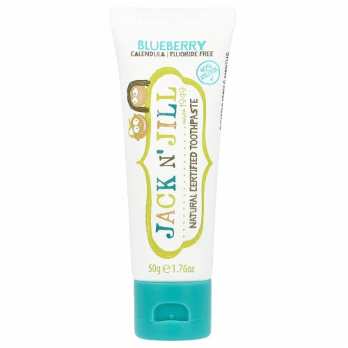 Jack N' Jill  Kid's Natural Toothpaste   Blueberry Perspective: front