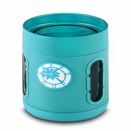 Palm Caffe Cup - Blue Perspective: front