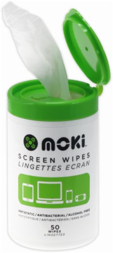 Moki Screen Wipes - 50 Pack Perspective: front