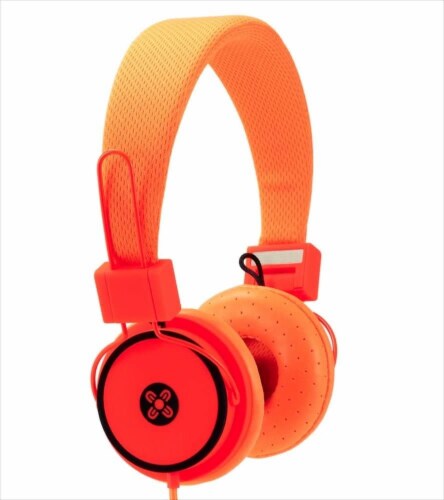 Moki Headphones - Hyper Orange Perspective: front