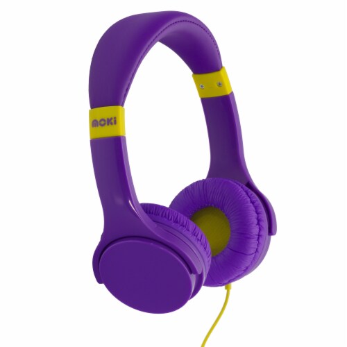 Moki Lil' Kids Headphones - Purple Perspective: front