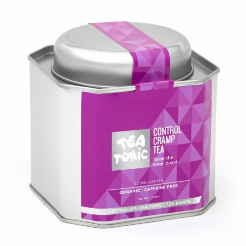 Control Cramp Tea* Loose Leaf Tin Perspective: front