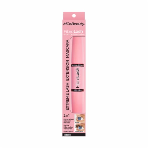MCoBeauty Double Ended Fibrelash Mascara Clump-Free Long-Wearing Formula - Black Perspective: front