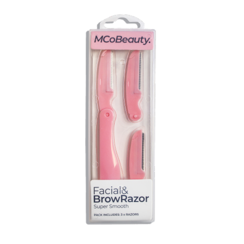 MCoBeauty Super Smooth Facial & Brow Razor Stainless Steel Blade with Foldable Handle Perspective: front
