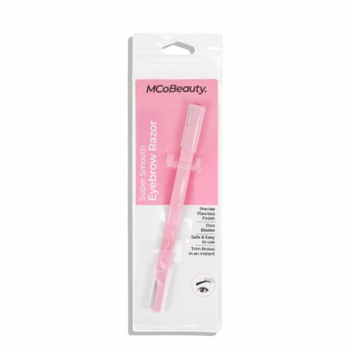 MCoBeauty Super Smooth Eyebrow Razor Shaper Double-Ended Stainless Steel Blades Perspective: front
