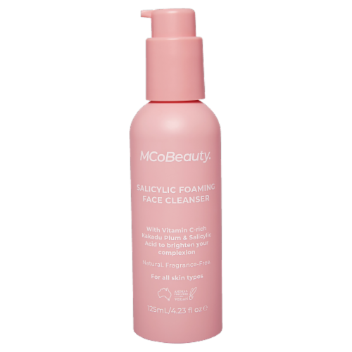 MCoBeauty Salicylic Foaming Face Wash - Cleanses Brighten And Rejuvenates For All Skin Types Perspective: front