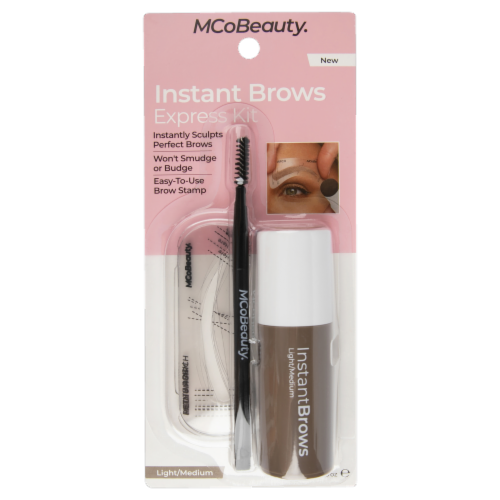 MCoBeauty Instant Brow Stamp Express Kit Easy-to-use Brow Pomade - Light/Medium Perspective: front