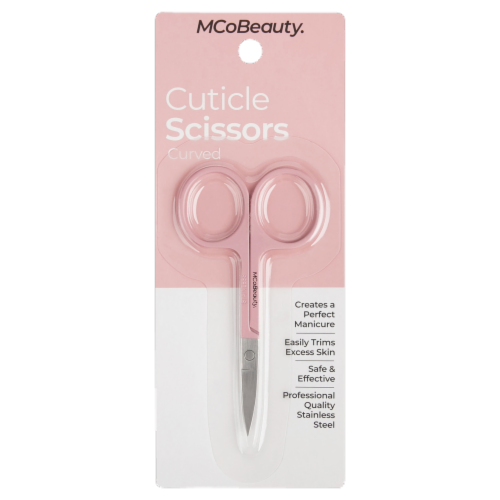 MCoBeauty Curved Cuticle Scissors – Sharp Strong + Precise Perspective: front