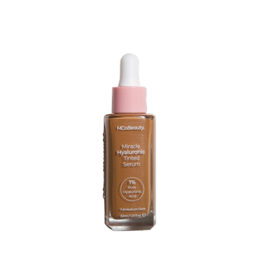 MCoBeauty Miracle Hyaluronic Tinted Serum Foundation Sheer to Medium Coverage 7-8 Medium Dark Perspective: front