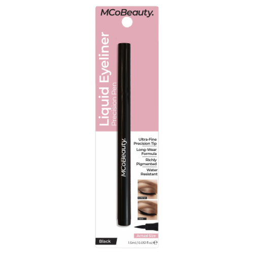 MCoBeauty Liquid Eyeliner Precision Pen Ultra-fine Precision Tip + Water-Resistant - Black Perspective: front