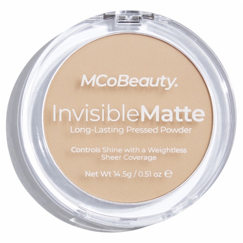 MCoBeauty Invisible Matte Pressed Powder Long-Lasting Evens + Refines Skin Tone - Translucent Perspective: front