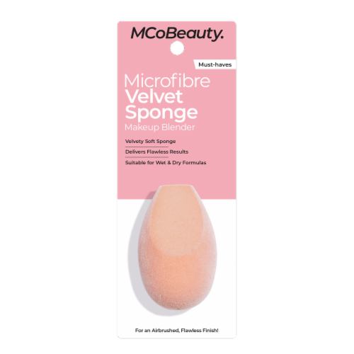 MCoBeauty Microfiber Velvet Blending Makeup Sponge Delivers A Flawless Airbrushed Result - Pink Perspective: front