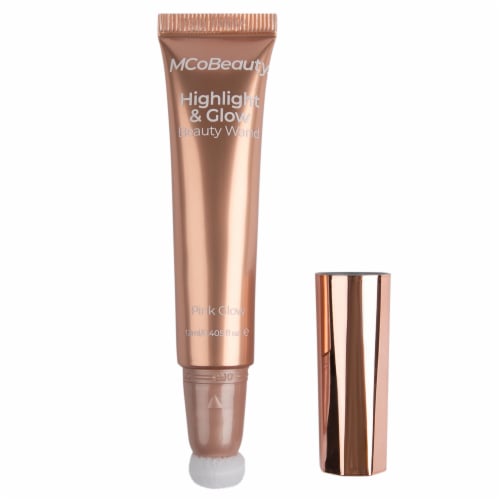 MCoBeauty Liquid Highlight & Glow Beauty Wand Highlighter Creamy Longwear Formula – Pink Glow Perspective: front
