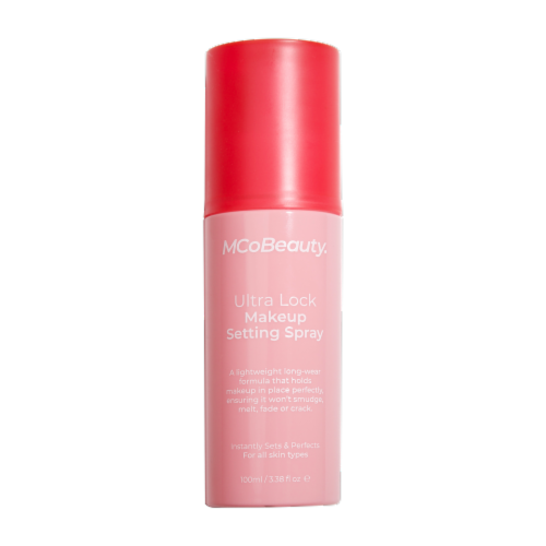 MCoBeauty Super Stay Makeup Setting Spray Locks Makeup in Place Hydrates + Soothes Perspective: front