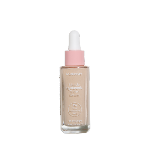 MCoBeauty Miracle Hyaluronic Tinted Serum Foundation Sheer to Medium Coverage 0.5-2 Very Light Perspective: front