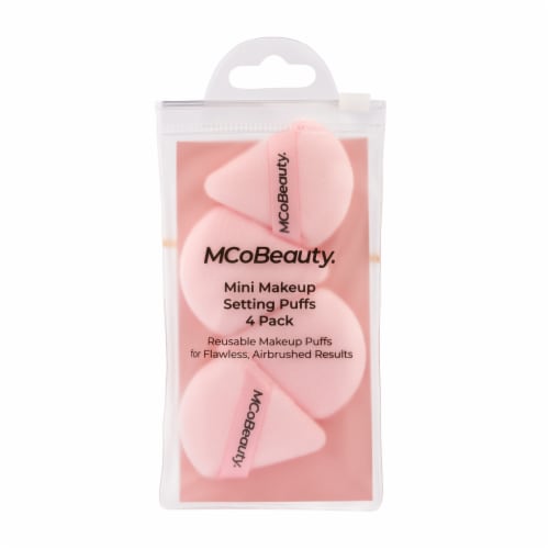 MCoBeauty Mini Makeup Setting Puffs to Bake + Blend for Airbrushed Finished Perspective: front