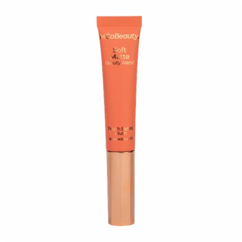 MCoBeauty Soft Matte Liquid Blush Beauty Wand Lightweight + Natural Finish - Peach Bellini Perspective: front