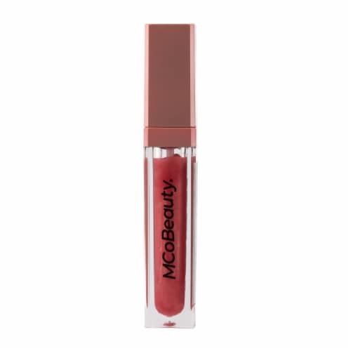 MCoBeauty Lip Lights Shine Lip Gloss with Bulit in Mirror + LED Light - Berry Pink Perspective: front