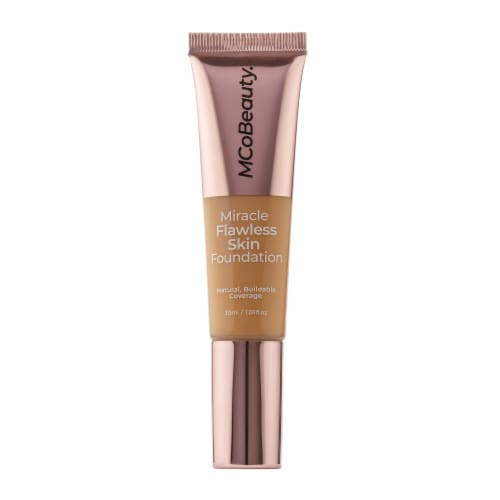 MCoBeauty Flawless Skin Liquid Foundation Skincare Infused + Dewy Radiant Finish - 2 Natural Perspective: front
