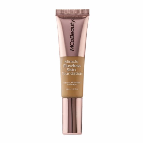 MCoBeauty Flawless Skin Liquid Foundation Skincare Infused + Dewy Radiant Finish - 5 Natural Beige Perspective: front