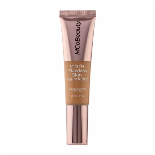 MCoBeauty Flawless Skin Liquid Foundation Skincare Infused + Dewy Radiant Finish- 7 Medium Warm Perspective: front