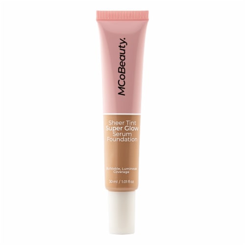 MCoBeauty Super Glow Serum Foundation Sheer Tint Natural + Buildable Coverage 2-3 Light Perspective: front