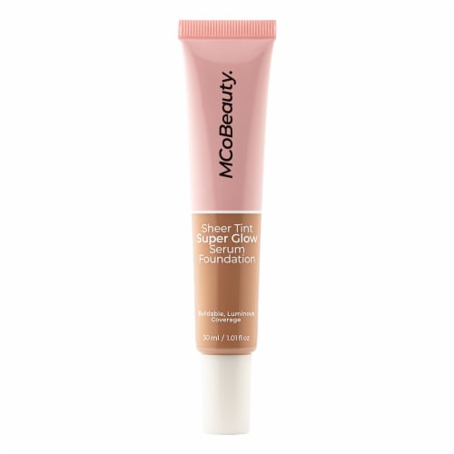 MCoBeauty Super Glow Serum Foundation Sheer Tint Natural + Buildable Coverage 3-4 Light Medium Perspective: front