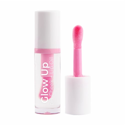 MCoBeauty Glow Up 2 in 1 Cheek & Lip Oil Responds to Your Skin's pH + Non-sticky - Rosy Pink Perspective: front