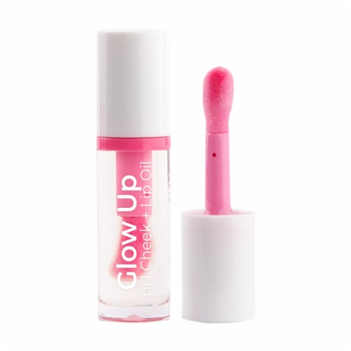 MCoBeauty Glow Up 2 in 1 Cheek & Lip Oil Responds to Your Skin's pH + Non-sticky- Berry Pink Perspective: front