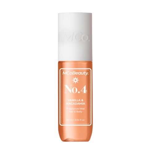 MCoBeauty® Fragrance Mist Hair and Body Spray - No. 4 Vanilla & Macadamia Perspective: front
