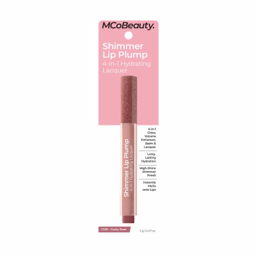 MCoBeauty Shimmer Lip Plump 4-in-1 Hydrating Lacquer - Chilli / Dusty Rose Perspective: front