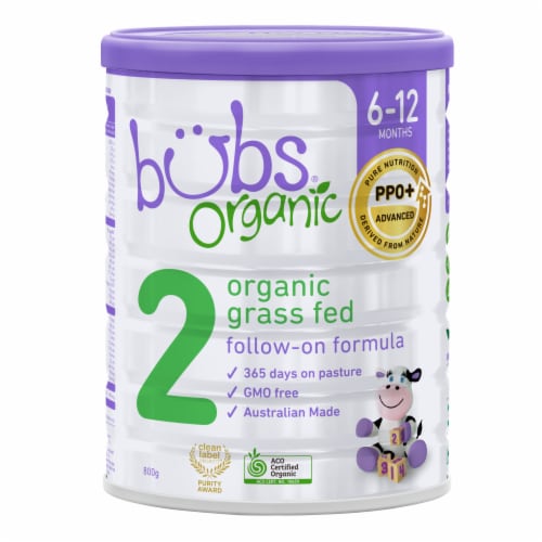 Bubs Organic® Grass Fed Stage 2 Infant Formula Perspective: front