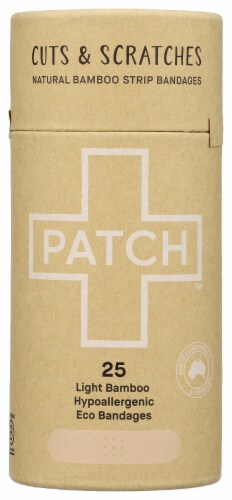 Patch Natural Light Bamboo Strip Bandages 25 Count Perspective: front
