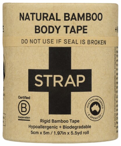 Strap Natural Rigid Bamboo Body Tape, 1.97 in x 5.5 yd - Foods Co.