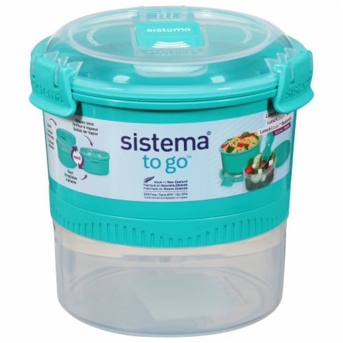 Sistema to go Stackable Round Lunch Box, 32.6 oz - Pay Less Super