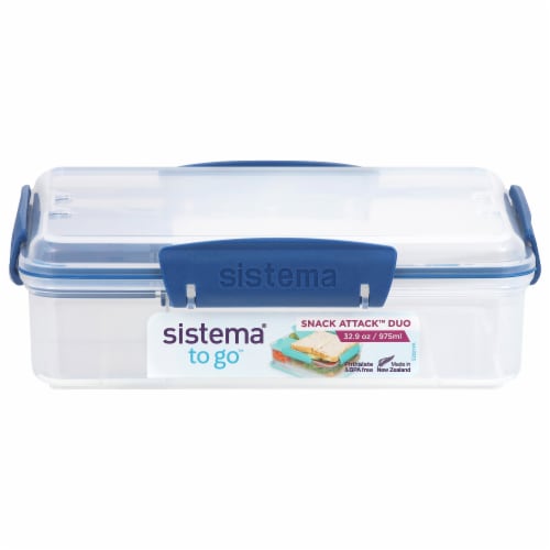 Sistema® To Go Snack Attack™ Duo Food Container, 32.9 oz - Fry's