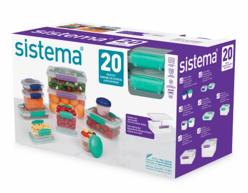 Sistema Food Storage Containers with Lids Set Perspective: front