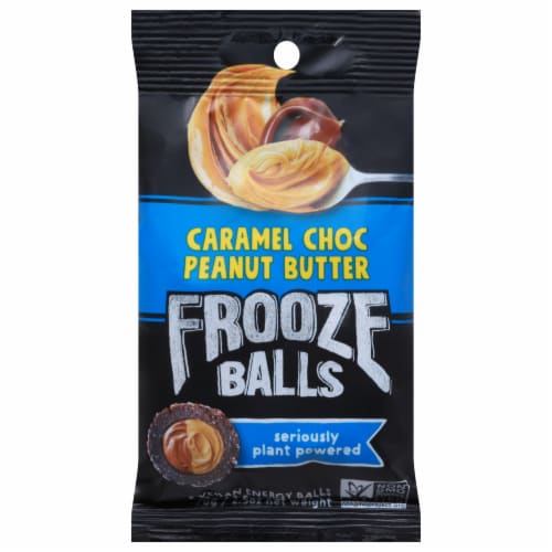 Frooze Balls Caramel Chocolate Peanut Butter Energy Balls Perspective: front
