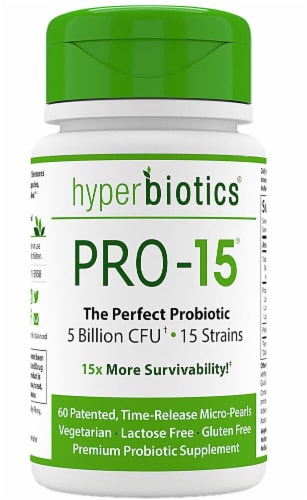 Hyperbiotics PRO 15 Probiotics Perspective: front