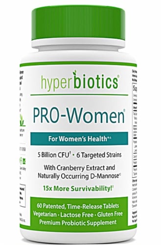 Hyperbiotics PRO Women Probiotic Tablets Perspective: front