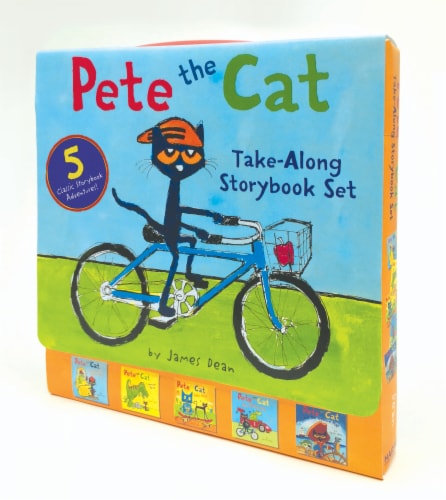 Pete the Cat Take-Along Storybook Set by James Dean Perspective: front